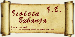 Violeta Bubanja vizit kartica